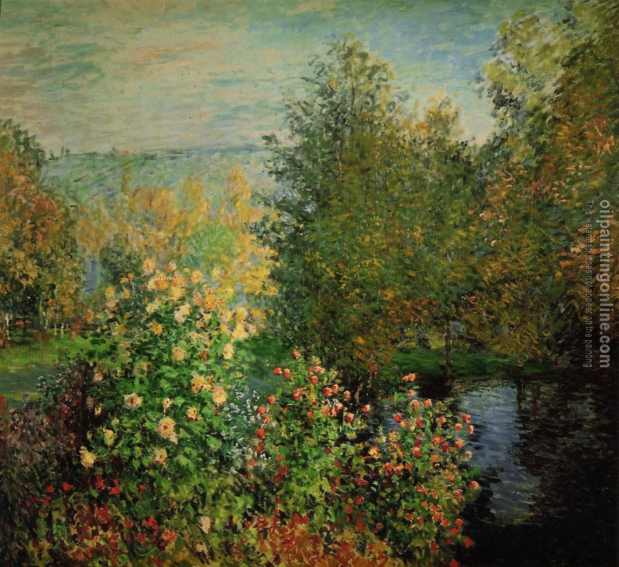 Monet, Claude Oscar - The Hoschedes' Garden at Montgeron